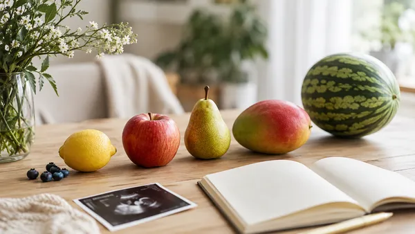 Tamanho do bebê por semana: o guia das frutas